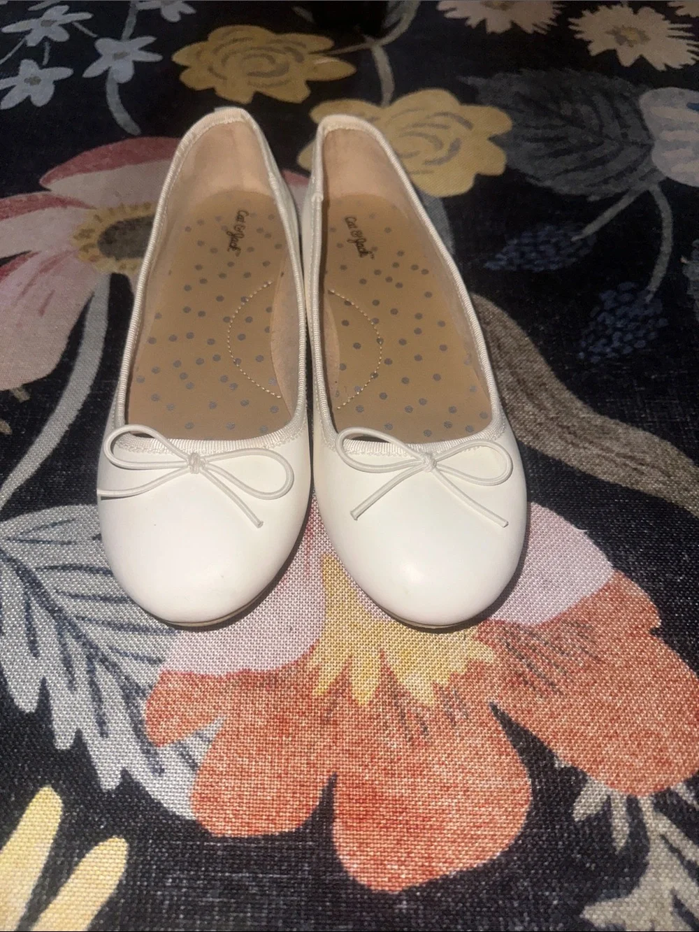 Cat & Jack White Bow Ballet Flats for Women